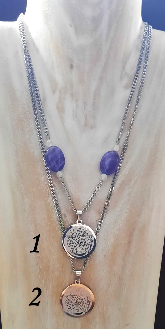 Pendentif En Or 18 Carats (4,70g) Avec Améthyste Et Diamant (0,10 Ct) - Bijou D'Occasion En Or Blanc